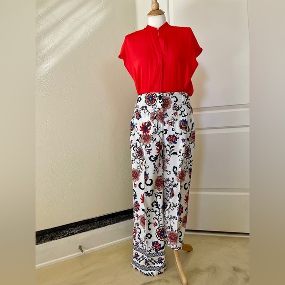 Nicole Miller New York Hi-Rise Straight Leg Pants – Size 8 Boho - Picture 3 of 6